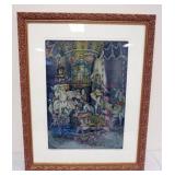 1080	CHARLES KLABUNDE FRAMED PRINT *THE NIGHT CAROUSEL*, SIGNED AND NUMBERED 122/150, APPROXIMATELY 