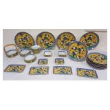 1082	KUTANI DINNERWARE, ASSORTED PIECES, TAKA HASHI SAN FRANCISCO, INCLUDING 8-10 IN PLATES, 4-12 IN