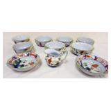 1087	ITALIAN FAIENCE 7 - 6 IN BOWLS, 2 - 61/2 IN BOWLS AND CREAMER