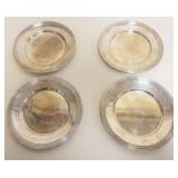 1097	STERLING SILVER PLATES. 4 - 6 1/2 IN, 10.2 OZT