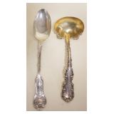1099	STERLING SILVER SPOON AND LADLE, 3.9 OZT