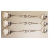 1100	STERLING SILVER SPOONS, 6 - 9.8 OZT