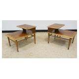 1118	LANE MID CENTURY MODERN LAMP/END TABLES, EACH APPROXIMATELY 21 IN X 28 IN X 21 IN H