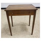 1157	BANDED WALNUT 1 DRAWER STAND, APPROXIMATELY 24 IN X 18 IN X 27 IN H