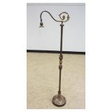 1160	ANTIQUE FLOOR LAMP WITH ORNATE PORCELAIN BASE, APPROXIMATELY 58 IN H