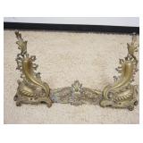 1169	ANTIQUE FIREPLACE ORNATE BRASS FENDER/INSERT, APPROXIMATELY 30 IN 16 IN H