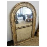 1182	DOME TOP WALL HANGING MIRROR, APPROXIMATELY 28 IN X 46 IN H