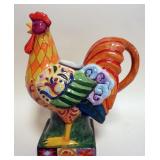 1186	JIM SHORE CERAMIC ROOSTER PLANTER, APPROXIMATELY 10 IN X 5 IN X 11 IN H