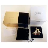 1202	ESTEE LAUDER COMPACT PLEASURES SPARKLING SAIL BOAT SOLID PERFUME, HOLIDAY 2007