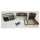 1257	3 MULTI BAND RADIOS & PORTABLE 8 TRACK PLAYER, SEARS, DIGITECH, SHARP