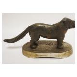 1024	ANTIQUE METAL DOG NUT CRACKER, APPROXIMATELY 5 IN X 12 IN X 6 IN HIGH