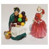 1036	ROYAL DOULTON FIGURES *BLITHE MORNING* & *THE OLD BALLOON SELLER*