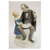 1039	BING & GONDAHL FIGURE OF MAN SEATED READING TO A YOUNG GIRL, APPROXIMATELY 10 IN HIGH