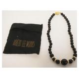 1063	HEIDI DAVS FOR JIM WALTERS BLACK RHINESTONE NECKLACE