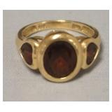 1065	GOLD RUBY RING, SIZE 6, 2.52 DWT WITH STONES