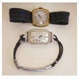 1066	2 VINTAGE LADIES WATCHES, ONE  MISSING BEZEL