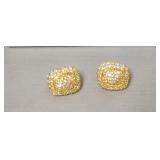1070	CHRISTIAN DIOR DIAMOND STONE EARRINGS.