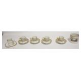 1086	RICHARD GINORI CHINA ASSORTMENT INCLUDING DEMITASSE CUPS & SAUCERS