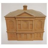 1087	TERRACOTTA ARCHITECTURAL COVERED BOX, APPROXIMATELY 8 1/2 IN X 8 IN