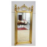 1118	DREXEL HERITAGE BEVELLED EDGE MIRROR IN GILT FRAME, APPROXIMATELY 25 IN X 53 IN HIGH