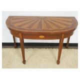 1122	BAKER HISTORIC CHARLESTON FLIP TOP MAHOGANY GAME TABLE W/SUNBURST TOP, APPROXIMATELY 48 IN X 23