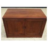 1127	STICKLEY SOLID BLACK CHERRY 2 DOOR CABINET, APPROXIMATELY 43 IN X 24 IN  X 29 IN HIGH