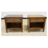 1153	PAIR OF CHERRY HENREDON ONE DRAWER BED SIDE STANDS, EACH APPROXIMATELY 26 IN X 18 IN X 25 IN