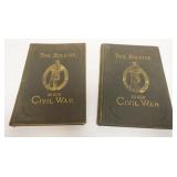 1192	CIVIL WAR 2 VOLUMES OVERSIZED BOOKS, FRANK LESLIES *THE SOLDIER IN OUR CIVIL WAR* 1890, LOADED 