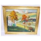 1199	WILL COFFEE PENNSYLVANIA 1873/1969 OIL PAINTING ON CANVAS, LANDSCAPE, APPROXIMATELY 30 IN X 35 