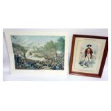 1202	FRAMED PRINTS CONTEMPORARY COPY *THE STUDENT* & BATTLE OF CORINTH, LARGEST APPROXIMATELY 19 IN 