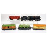 1244	LIONEL TRAIN SET O GAUGE, # 262E LOCOMOTIVE -TENDER- # 813, #814, #815 CARS