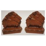 1052	PAIR OF CHALK HORSE HEAD BOOKENDS, APPROXIMATELY 7 IN X 3 IN X 7 IN HIGH