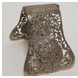 1063	ANTIQUE 860 SILVER ASPARAGUS TONGS W/EMBOSSED CHERUBS, STAMPED WSH, 5.30 OZT