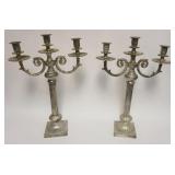 1065	PAIR OF MASSIVE ORNATE CANDELOBRAS, EACH APPROXIMATELY 24 IN HIGH