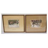 1082	2 FRAMED PRINTS DICKENS PICTURES FROM PICKWICK, EACH APPROXIMATELY 13 IN X 15 IN OVERALL