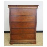 1103	NATIONAL MT AIRY CHERRY 6 DRAWER HIGH CHEST, APPROXIMATELY 40 IN X 21 IN X 55 IN HIGH