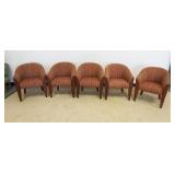 1109	5 UPHOLSTERED CLUB CHAIRS