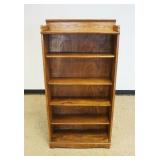 1129	ANTIQUE OAK BOOKCASE, APPROXIMATELY 29 IN X 11 IN X 57 1/2 IN HIGH
