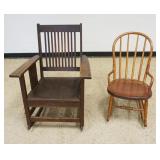 1141	MISSION OAK STYLE & BENTWOOD PLANK BOTTOM ROCKERS