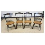 1151	SET OF 4 L HITCHCOCK STENCILED DECORATED CHAIRS