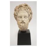 1174	GREEK HEAD 1959 ALVA MUSEUM REPLICA OF ASKLEPIOS, COMPOSITE, APPROXIMATELY 11 1/2 IN HIGH