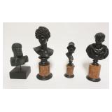 1178	GROUP OF COMPOSITION NEOCLASSICAL BUSTS, TALLEST APPROXIMATELY 9 IN HIGH