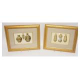 1180	PAIR OF GILT FRAMED & MATTED ENGRAVINGS OF ANCIENT GREEK POTTERY, EACH APPROXIMATELY 12 IN X 14