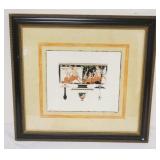 1193	FRAMED COLORED NEOCLASSICAL PRINT, CENTUR & CHERUB, APPROXIMATELY 24 IN X 26 IN OVERALL