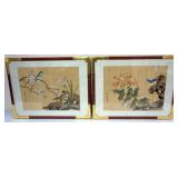 1223	PAIR OF FRAMED HAND COLORED ASIAN PRINTS, APPROXIMATELY 18 IN X 23 IN