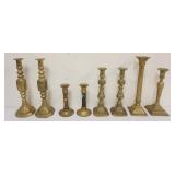 1247	COLLECTION OF 20TH CENTURY BRASS CANDLESTICKS, LARGEST APPROXIMATELY 12 IN H