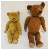 1266	VINTAGE TOY TEDDY BEARS, MOVABLE ARMS & HEAD, GLASS EYES, ONE MISSING EYES, TALLEST APPROXIMATE