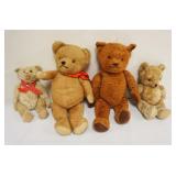 1271	VINTAGE TOY TEDDY BEARS W/JOINTED ARMS & LEGS, TALLEST APPROXIMATELY 19 IN HIGH