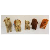 1273	GROUP OF ASSORTED STUFFED ANIMAL DOGS, TALLEST APPROXIMATELY 9 IN, SOME STEIFF