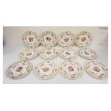 1001	SCHLAGGENWALD CZECH 12-11 IN PLATES W/ASSORTED FLORAL DESIGN